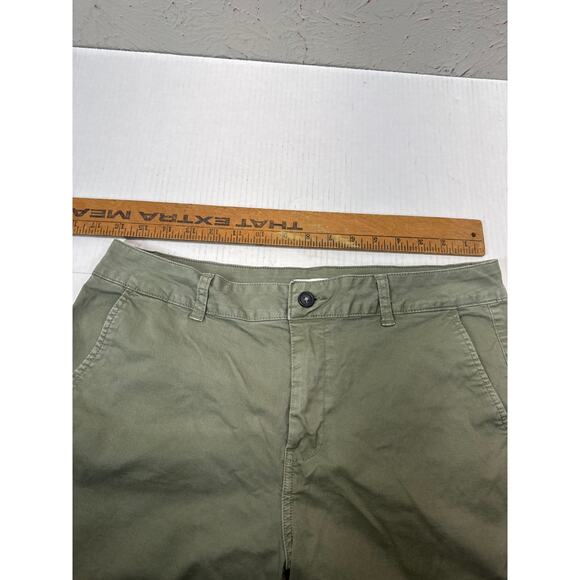 Daily Ritual Wide Leg Green Khaki High‎ Rise Cropped Pants Womens Size 12 - Picture 6 of 8